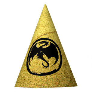 Black Dragon Gold Vein party hats