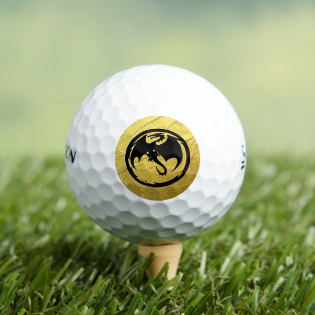 Black Dragon Gold Vein Srixon Soft Feel golf balls (Insitu Tee)