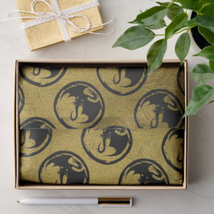Black Dragon gold vein tissue paper medium