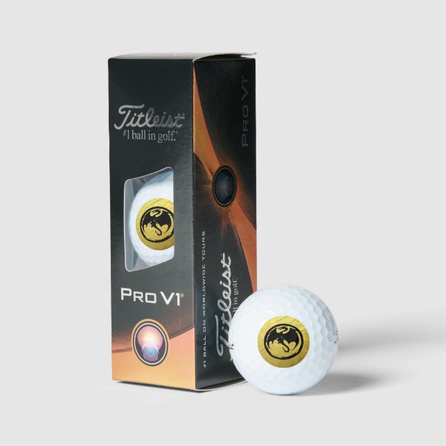 Black Dragon Gold Vein Titleist Pro V1 golf balls (Packaging)