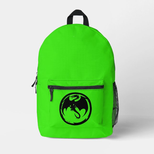 Black Dragon green backpack (Front)