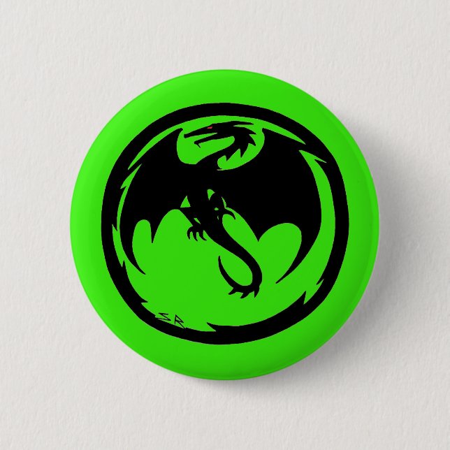 Black Dragon green button (Front)