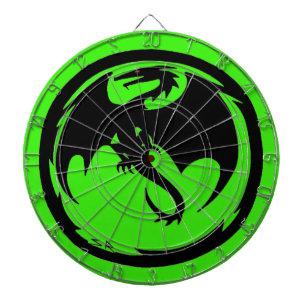Black Dragon green dartboard