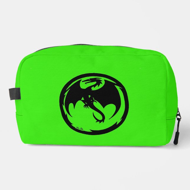 Black Dragon green dopp kit (Front)