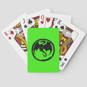 Black Dragon green Poker playing cards