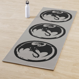 Black Dragon grey exercise mat