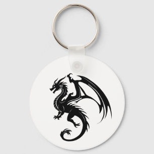 Black dragon key ring