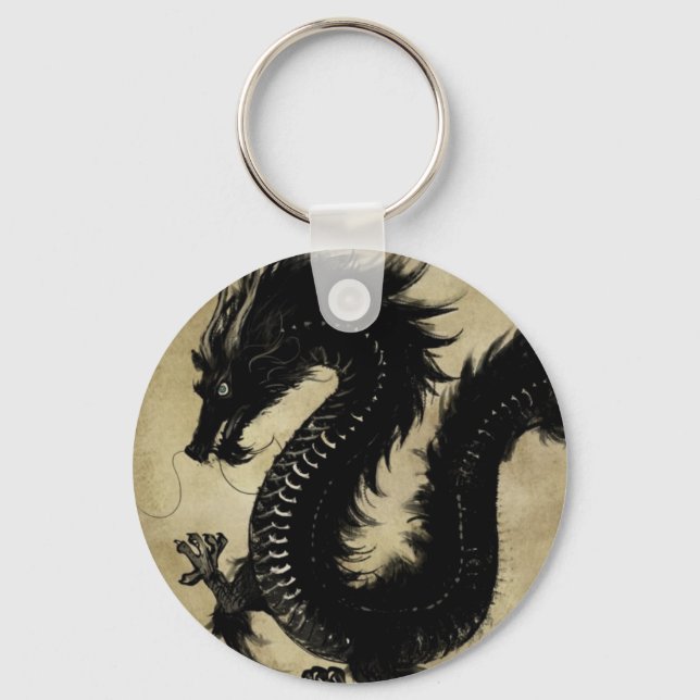 Black Dragon Key Ring (Front)