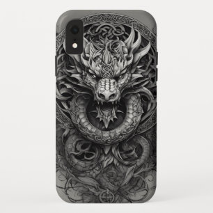 Black Dragon Majesty: Mystical Tee Design iPhone XR Case