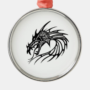 Black dragon metal tree decoration