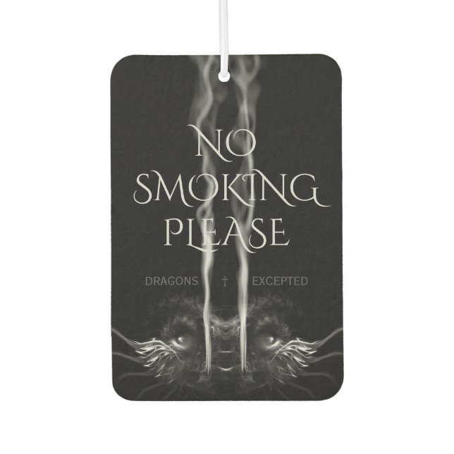 Black Dragon 'No Smoking' Car Air Freshener (Front)