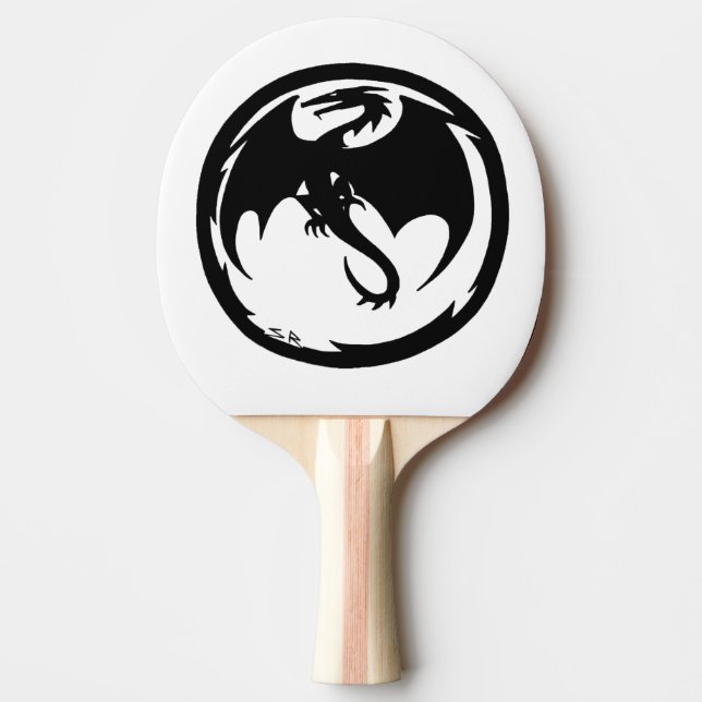 Black Dragon ping pong paddle (Front)