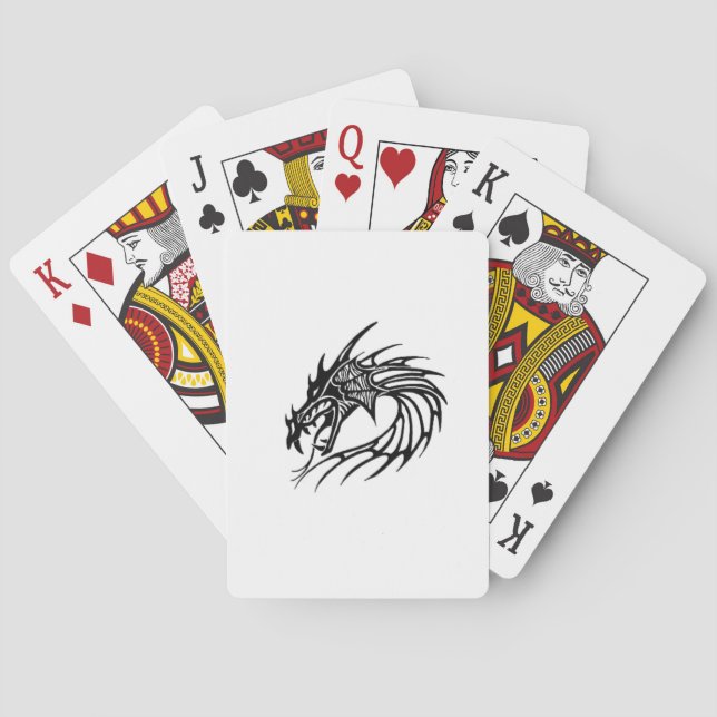 Black dragon playing cards (Back)
