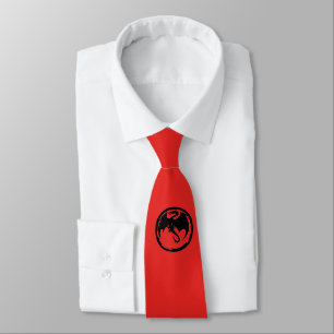 Black Dragon Red necktie
