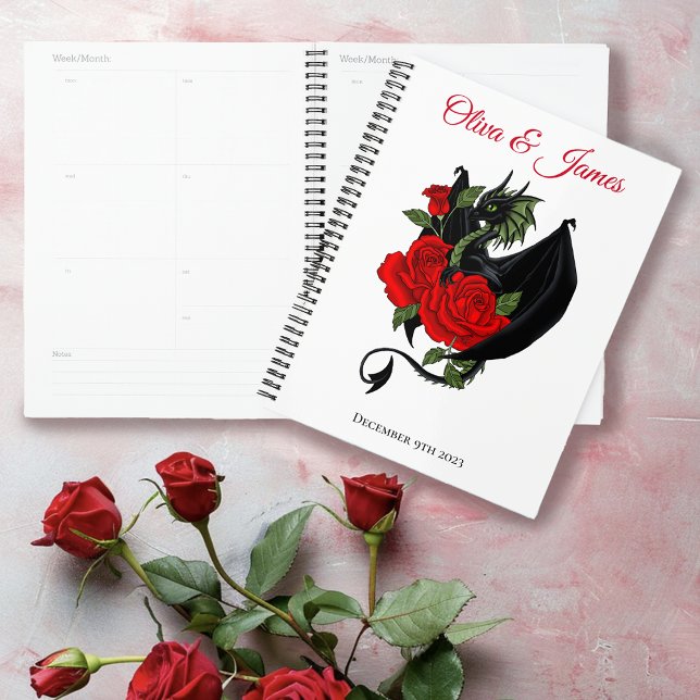 Black Dragon Red Rose Fantasy Gothic Wedding Planner (Creator Uploaded)