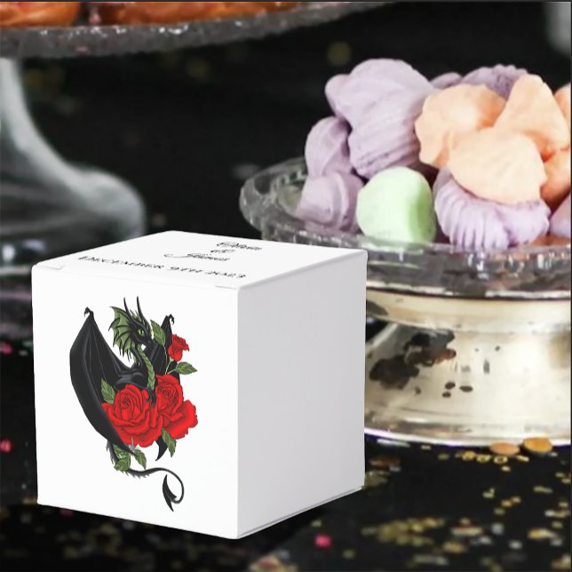 Black Dragon Red Roses Fantasy Favour Box (Creator Uploaded)