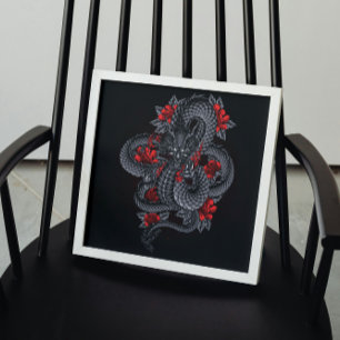 Black Dragon, Red Roses Poster