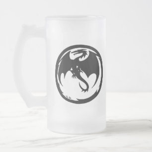 Black Dragon right hand frosted beer mug