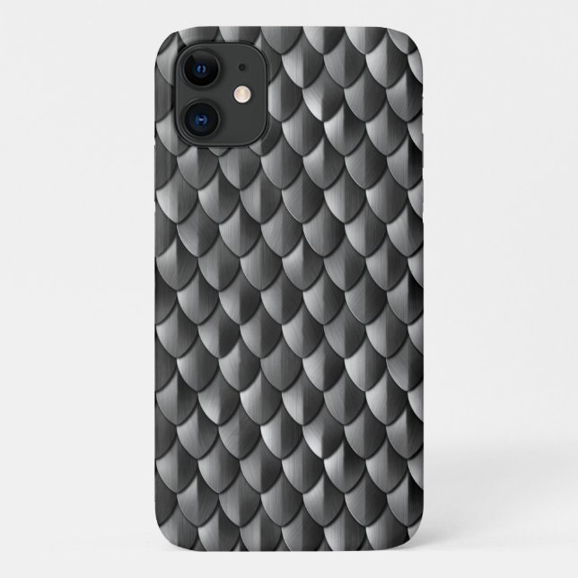 Black Dragon Scales Case-Mate iPhone Case (Back)