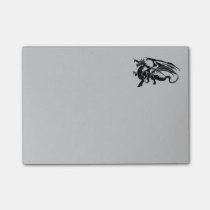 Black Dragon Silhouette Post-it Notes