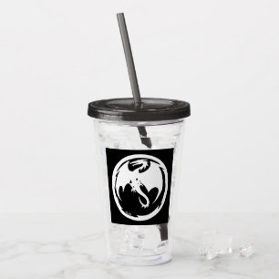 Black Dragon smoke acrylic tumbler