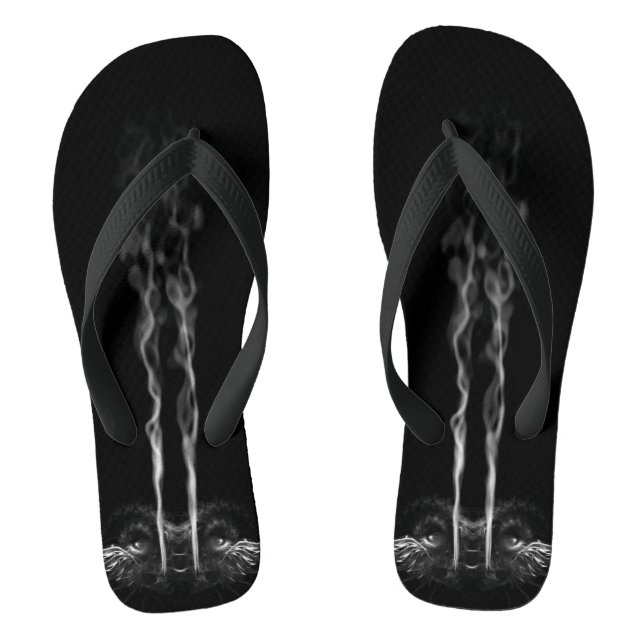 Black Dragon Smoke Flip Flops (Footbed)