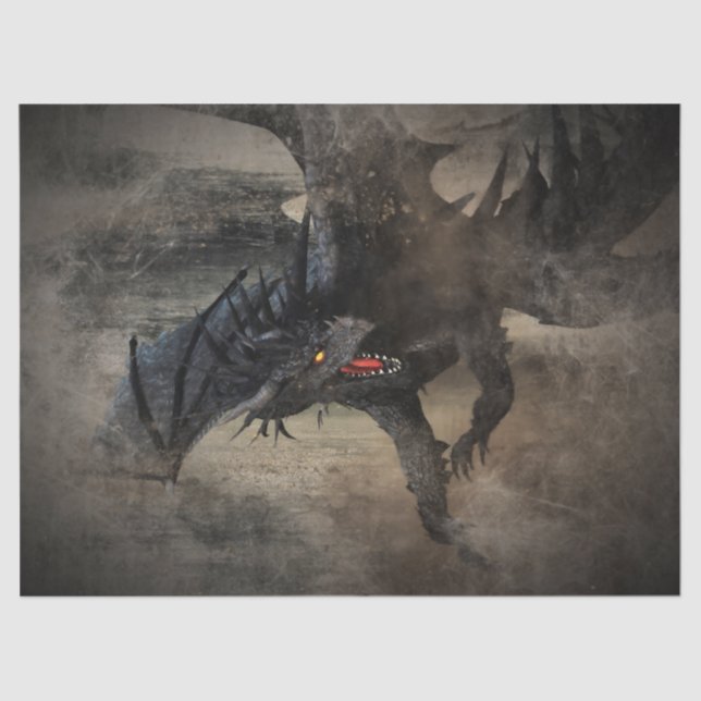 Black Dragon Tissue Paper (Front)