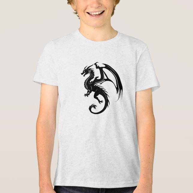 Black dragon Tri-Blend shirt (Front)