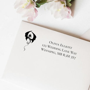 Black Dragon Wedding Self-inking Stamp