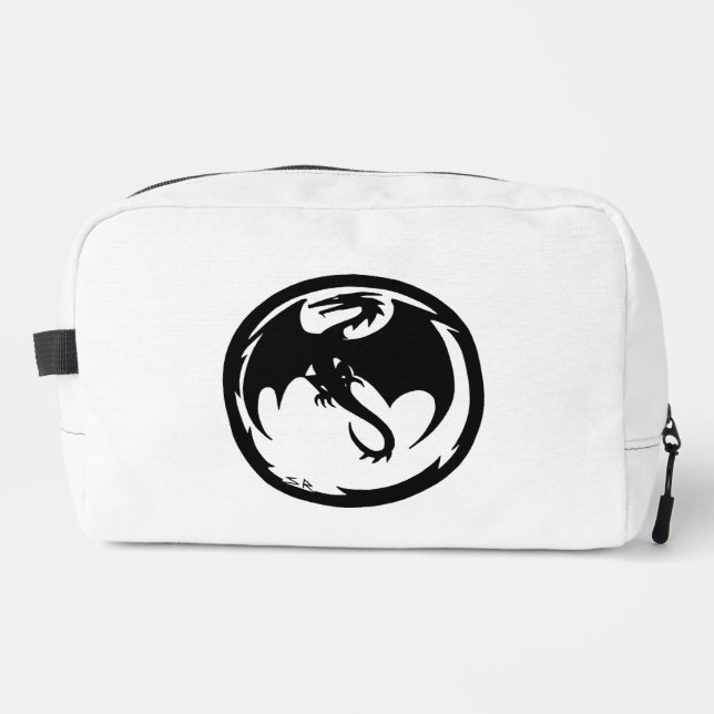 Black Dragon white dopp kit (Front)