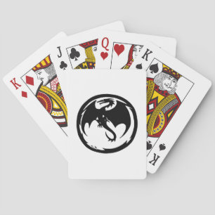 Black Dragon white Poker playing cards