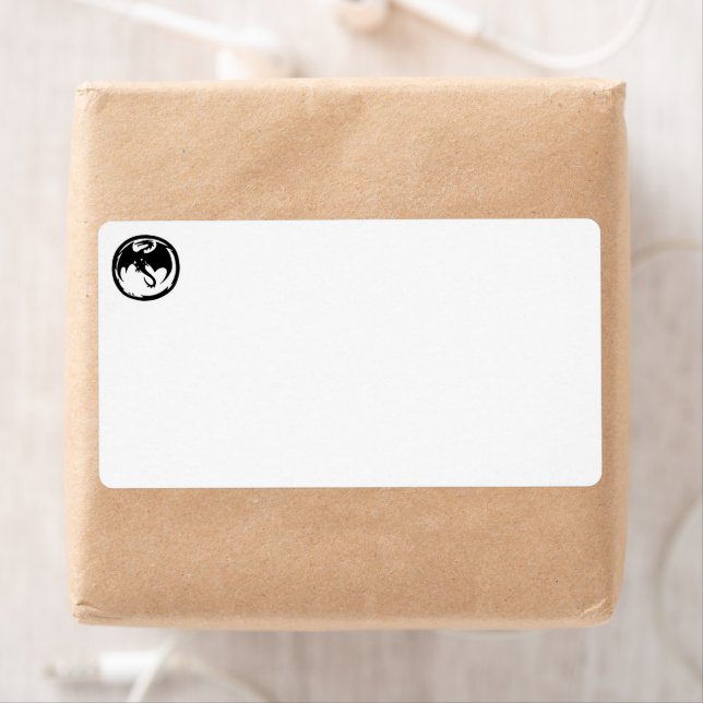 Black Dragon white shipping labels (Insitu)