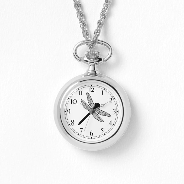 Black Dragonfly Silhouette Watch (Front)