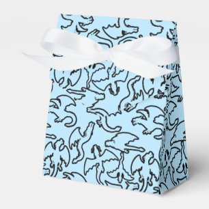 Black dragons pattern outline.b L Blue BG Favour Box
