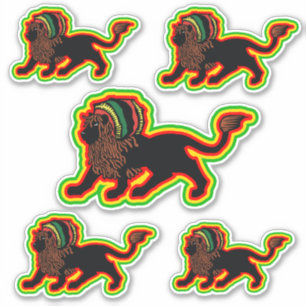 Black Dreadlock Rasta Lion Art