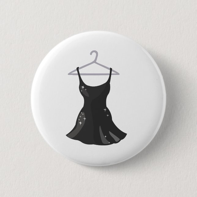 Black Dress 6 Cm Round Badge (Front)