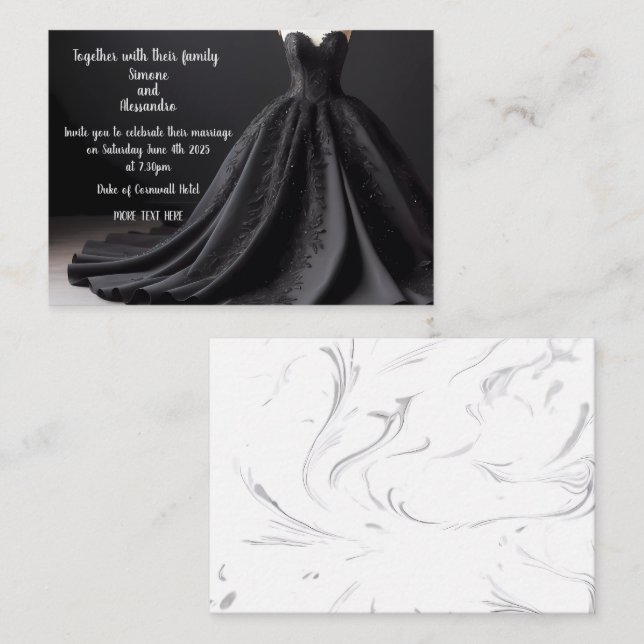 Black Dress  Enclosure Card (Front/Back)