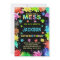 Black Dress For Mess Paint Birthday Invitations