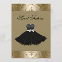 Black Dress Gold Chandelier Sweet Sixteen Birthday