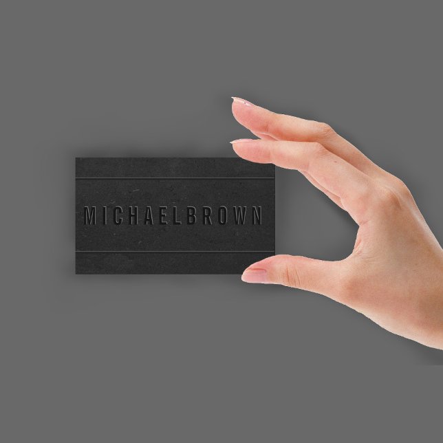 Black Driver Minimalist Bold Modern Business Card (Black Driver Minimalist Bold Modern Business Card)
