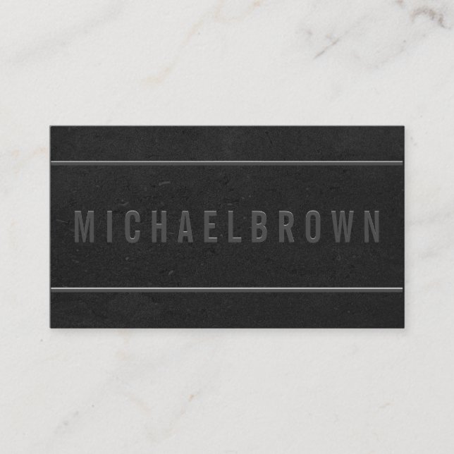 Black Driver Minimalist Simple Business Card (Front)