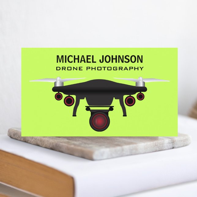 Black Drone | Drone Camera | Drone Photography Business Card (Creator Uploaded)