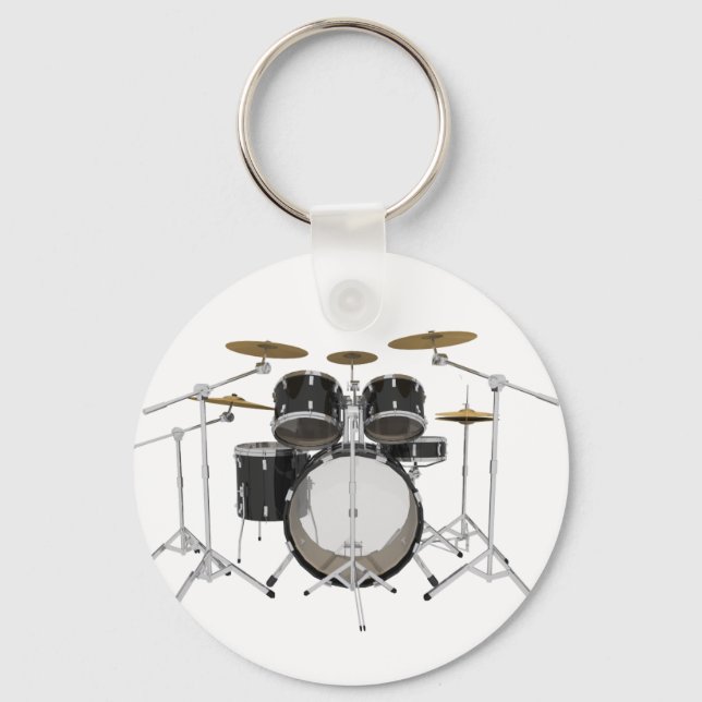 Black Drum Kit: Key Ring (Front)