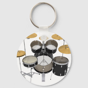 Black Drum Kit: Key Ring