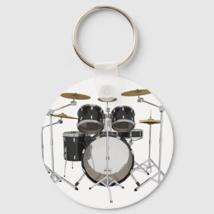 Black Drum Kit: Key Ring