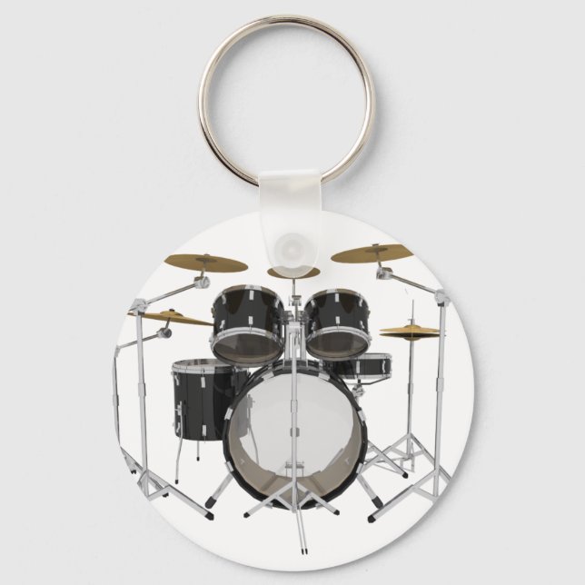 Black Drum Kit: Key Ring (Front)