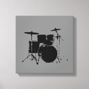 black drums canvas print
