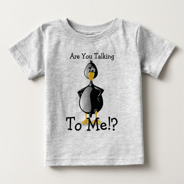 Black Duck With Attitude Baby Tee (Front)