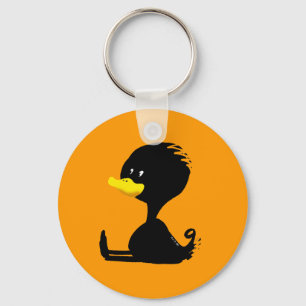Black ducky key ring