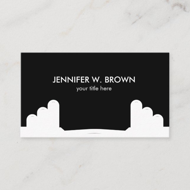 Black Dumbbell Fitness Trainer Coach Sport Business Card (Front)